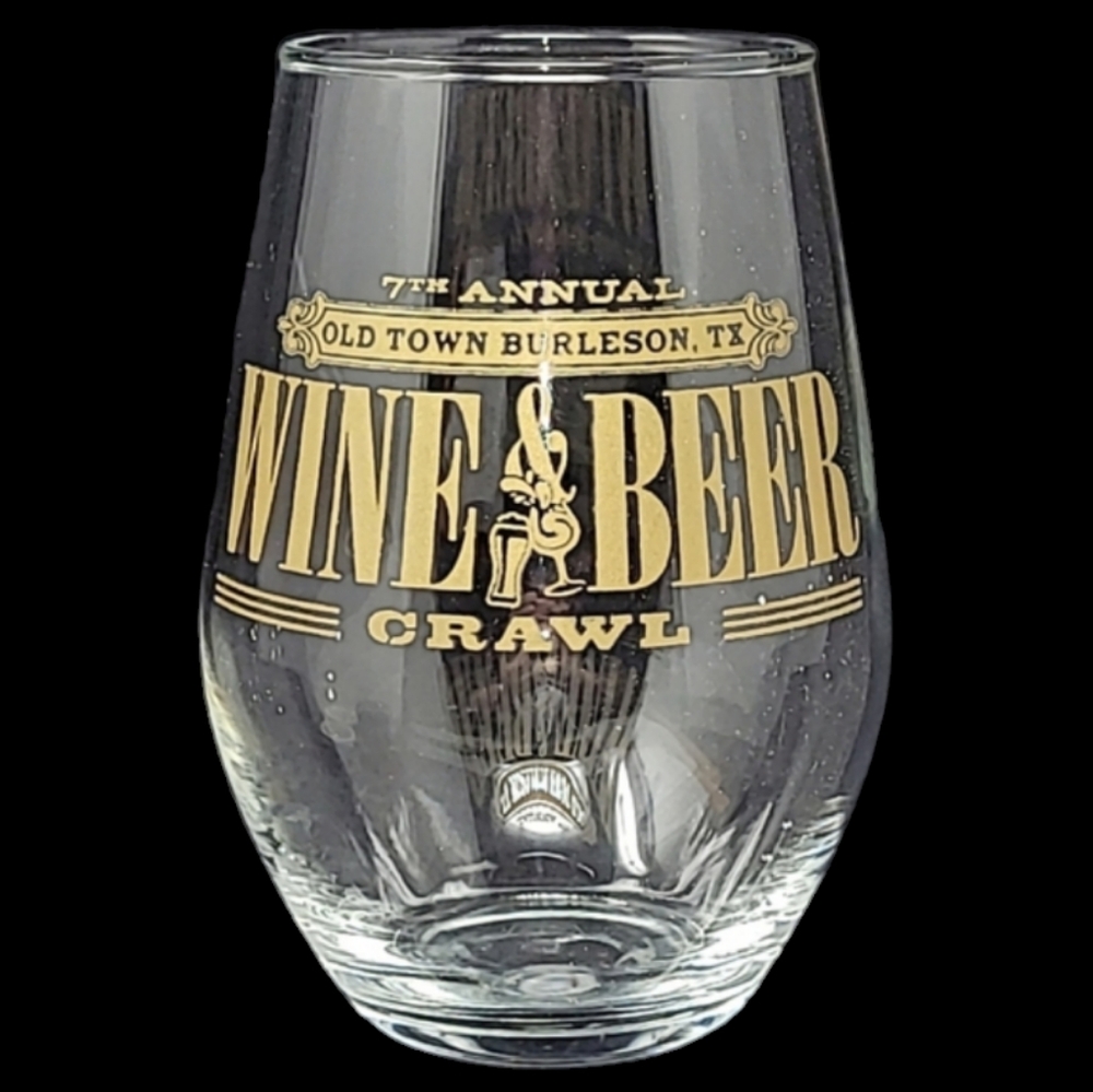 7TH ANNUAL OLD TOWN BURLESON, TEXAS - WINE AND BEER CRAWL - STEMLESS WIN…